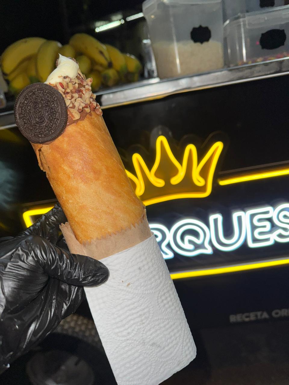 Marquesita oreo y nuez